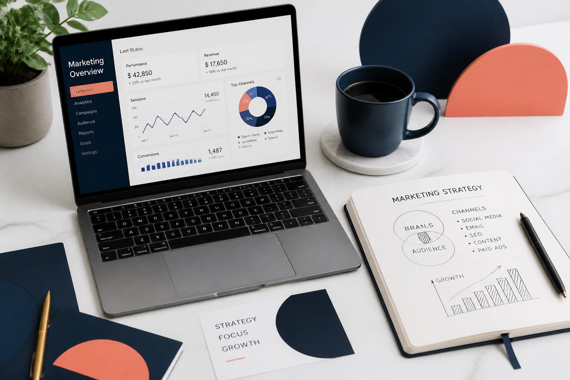 Sesión de estrategia de marketing